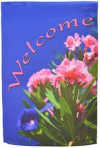 Welcome Garden Flag Pink Tulips Flowers Yard Banner Flag Emotes Decor N - $13.54