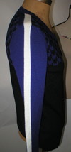 Womens $328 Worth New York Designer Sweater XS P Wool Black Purple Houndstooth  - £260.19 GBP