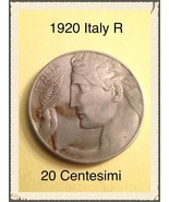 Italy 1920 R 20 Centisimi Coin - £14.16 GBP
