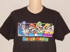Men&#39;s Super Mario Video Game T-Shirt Size Large Black NEW Nintendo Luigi... - £12.08 GBP