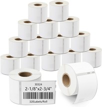 16 Rolls 2-1/8&quot;X 2-3/4&quot; Thermal Labels For Dymo 30324 2.125&#39;&#39;X 2.75&#39;&#39; - £45.63 GBP