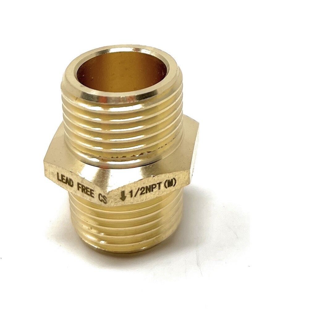 G Thread (Metric BSPP) Male to NPT Male Lead-Free Adapter (1/2&quot; x 1/2&quot;) - $15.79