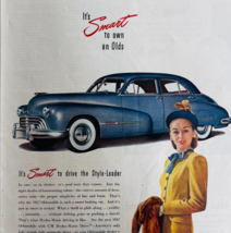 1947 Oldsmobile Model 98 Advertisement Vintage Automobilia Caspian Blue ... - $29.99
