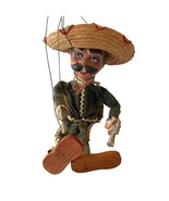 Mexican Gun Fighter Marionette Paper Mache Jointed Puppet Vintage Working - £62.82 GBP