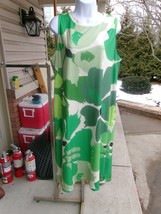 NWT PIXIE LADY GREEN LARGE FLORAL KNIT TANK DRESS XL - $19.99