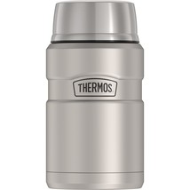 THERMOS Stainless King Vacuum-Insulated Food Jar, 24 Ounce, Matte Steel - £40.79 GBP