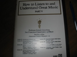 How To Listen And Understand Great Music Part V (4 Cassette Tapes and Book) - £7.82 GBP