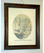 original drawing by Floyd McDowell dated 1988  grandparents pencil framed - $88.90 CAD