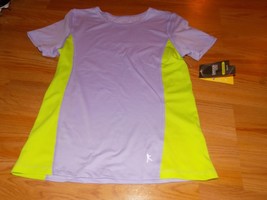 Size Large 10-12 Danskin Now Performance Active Athletic Tee Shirt Top Purple  - £9.45 GBP