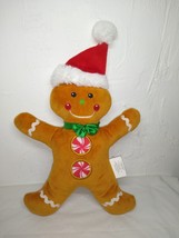Gingerbread Santa Plush w/ Santa Hat! Approx.. 12&quot; Nanco - Fast Free Shipping! - £13.85 GBP