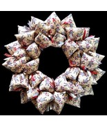 Funny Sock Monkey Handmade Fabric Wreath Decoration with Santa Hat for W... - €43,38 EUR