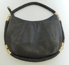Antonio Melani Ladies Purse Gray Pebbled Leather Braided Wrap Around Strap - £26.01 GBP