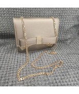 Urban Expressions Crossbody Chain Bow Handbag Vegan Poly Matte Metallic ... - $15.84