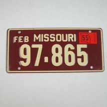 Vintage 1955 Wheaties Cereal Missouri Metal Bicycle License Plate Feb 97... - £10.21 GBP