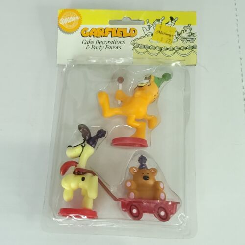 Vintage Garfield Odie Wilton Cake Decorations Party Favors NEW SEALED PKG 1993 - $27.71