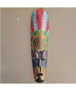 African Kuba Totem Mask - Wood Carved - Hand Carved / Painted 20&quot; - £41.50 GBP