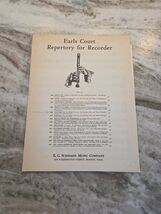 EARLS COURTS REPERTORY FOR RECORDERS #2076 SONATINA FOR 2 ALTO RECORDERS - $3.96