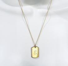 Bloomingdale's Initial Necklace "E" Dog Tag Style MSRP $50 - $6.64