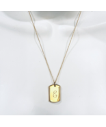 Bloomingdale&#39;s Initial Necklace &quot;E&quot; Dog Tag Style MSRP $50 - £5.22 GBP