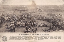 Panorama Of The Battle Of WATERLOO-BEHIND The Cuirassiers Dragoons #4 Postcard - £6.61 GBP