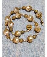 Mariam.Haskell/Baroque.Pearl/Brass/Filigree/Choker. - $2,265.70 MXN