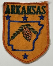 State Of Arkansas Pine Tree Cone Patch Badge Orange Fabric - £5.49 GBP