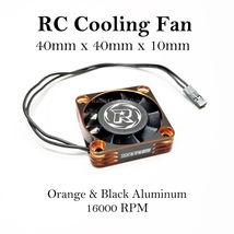 RCP Xtreme Cool 40mm RC Cooling Fan Orange &amp; Black Aluminum 16000 RPM Male JST - £14.38 GBP