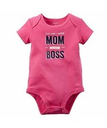 Carter&#39;s Girl Baby Mom is the Boss Bodysuit Outfit Spring Summer 3-6 NEW - £3.70 GBP