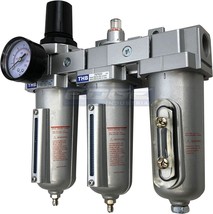 3 Stage, Heavy Duty Industrial Grade Filter Regulator, 1/2&quot; Npt, Manual ... - $219.96