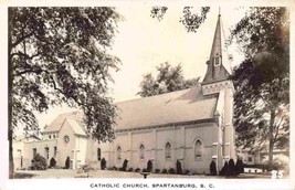 Catholic Church Spartanburg South Carolina 1950s RPPC Real Photo postcard - £6.21 GBP