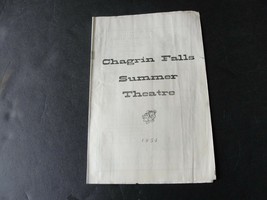 Chagrin Falls, Ohio- Summer Theatre PROGRAM, 1954 Season. RARE! - $18.41