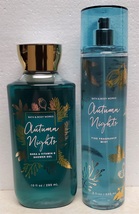 Autumn Nights Bath and Body Works Fragrance Mist Shower Gel Set - £37.77 GBP