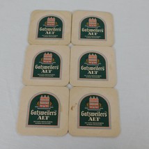 Lot of 6 Gatzweilers Alt Beer Mats Coasters IMPORT Germany 9.2 cm square FLAW - £7.03 GBP