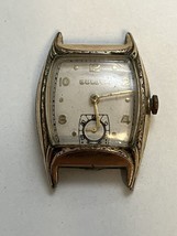 1951 Bulova 15j 10K Rolled Gold Plate Wrist Watch Runs No Band - $39.55