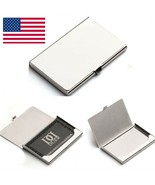 Stainless Pocket Business Card Holder Case ID Credit Name Box Steel Wallet - $14.15 CAD