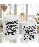 Inspirational Coffee Mug Gift – Embrace Love Quote – Motivational Tea Cu... - $11.87+