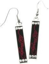 An item in the Jewelry & Watches category: Ed Hardy Logo Crystal Earrings