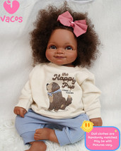 VACOS 20&quot; Reborn Baby Dolls African American Realistic Newborn Girl Doll Gifts - £44.83 GBP