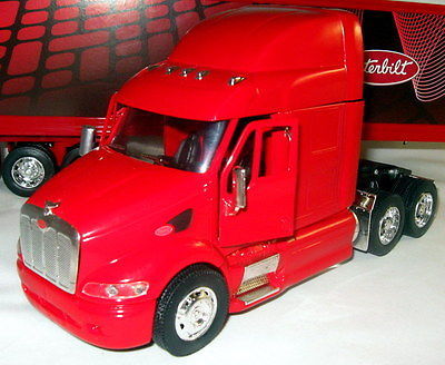 CAMION LONG HAULER PETERBILT RED NEWRAY 1/32 DIECAST TRUCK COLLECTOR'S MODEL,NEW - $84.51