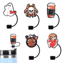 5Pcs Halloween Silicone Skull Ghost Straw Caps for Stanley 30&amp;40oz Tumbler - $178.97 MXN