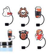 5Pcs Halloween Silicone Skull Ghost Straw Caps for Stanley 30&amp;40oz Tumbler - $178.97 MXN