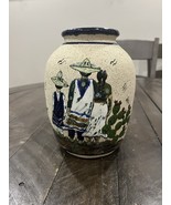 Mexico Tonala Pottery Vase Mexican Folk Art Mother Father Son Desert  9”... - €25,54 EUR