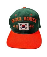 Vintage 1980&#39;s SEOUL KOREA  Mens Hat Green &amp; Orange Embroidered SnapBack... - $713.93 MXN
