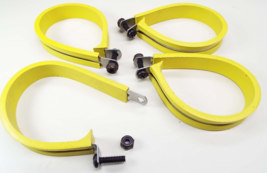 QT Y4 LOOP 2-1/16&quot; CUSHIONED CABLE CLAMP ALUMINUM YELLOW NITRILE UMPCO S... - $14.99