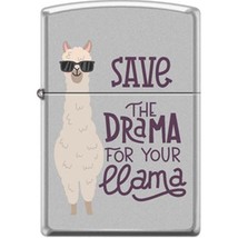 Zippo Lighter - Save the Drama Satin Chrome - 854763 - $496.09 MXN