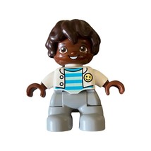 Lego Duplo African American Smiley Sticker Shirt Boy Figure House Home Family - £4.53 GBP