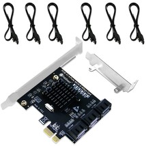 Pcie 3.0 X1 To 6-Ports 6Gbps Max Speed Sata Iii Expansion Card, Asmedia ... - $92.99