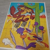 Vintage 1973 Looney Tunes Road Runner Coyote Cardboard Tray Puzzle  - £5.41 GBP