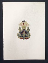 Antique Independent Order of Odd Fellows F.L.T. Paper Card Blank Interior - £46.39 GBP