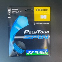 YONEX POLYTOUR Spin 1.25mm 12m 16LGA 39ft Tennis String Racket Blue NWT ... - $22.67